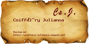 Csiffáry Julianna névjegykártya