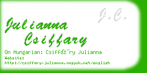 julianna csiffary business card